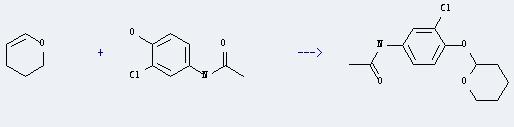 Acetamide,N-(3-chloro-4-hydroxyphenyl)- can react with 3,4-dihydro-2H-pyran to produce N-[3-chloro-4-(tetrahydro-pyran-2-yloxy)-phenyl]-acetamide